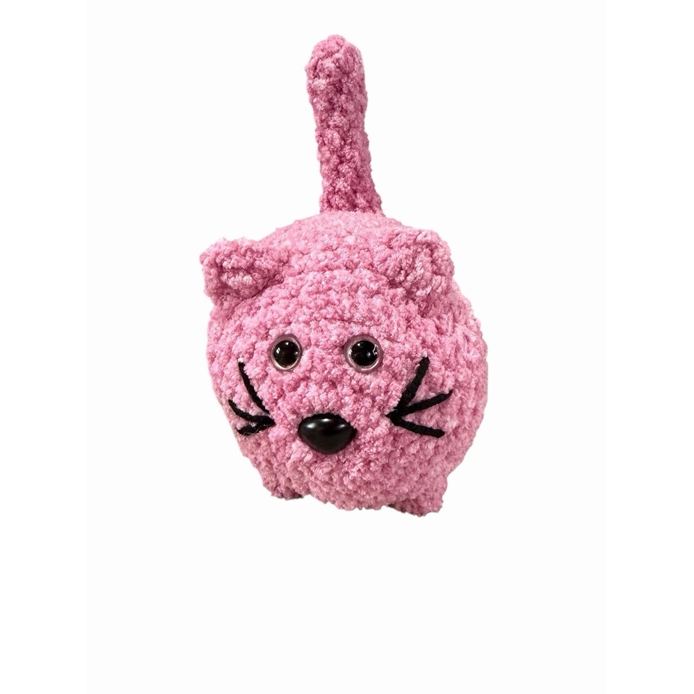 New Handmade Crochet Plushie Cat Kitten pink